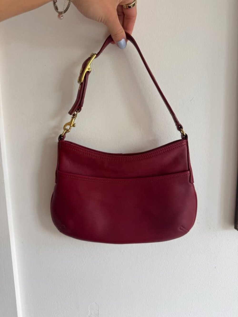 Super rare vintage Coach West Legacy leather handbag in deep red